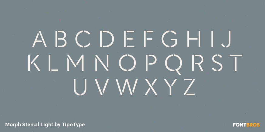 Morph Stencil Light Font Poster #1