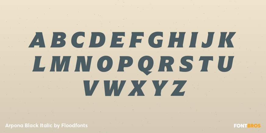 Arpona Black Italic Font Poster #2
