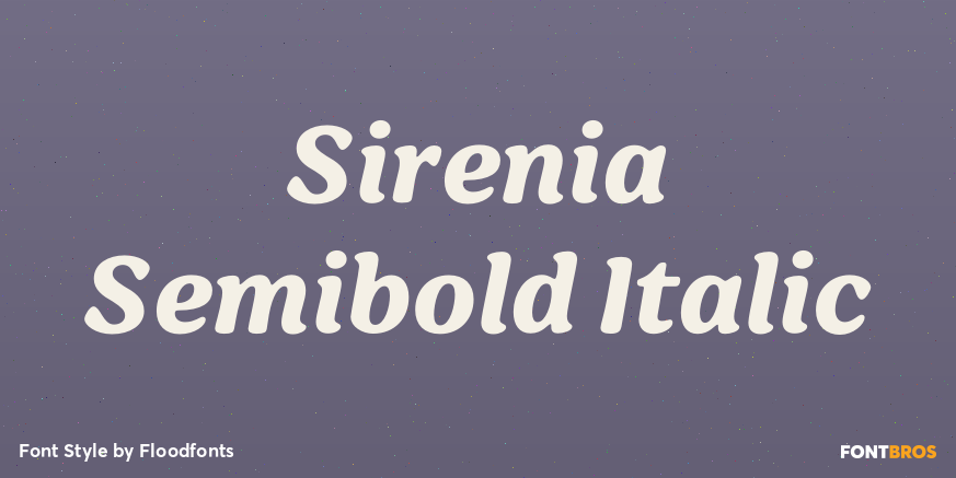 Sirenia Semibold Italic Poster