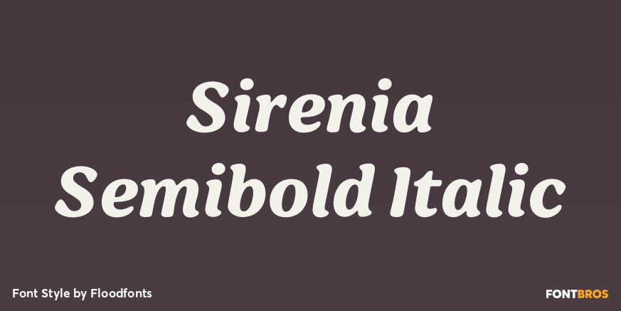 Sirenia Semibold Italic Poster