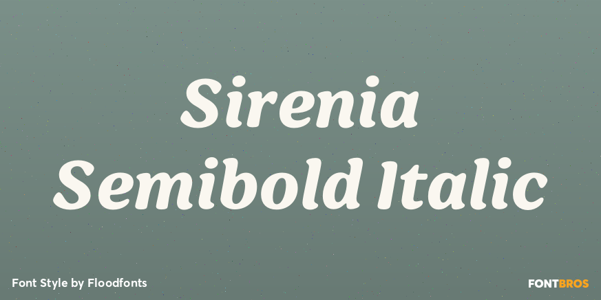 Sirenia Semibold Italic Poster