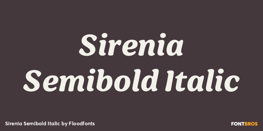 Sirenia Semibold Italic Poster