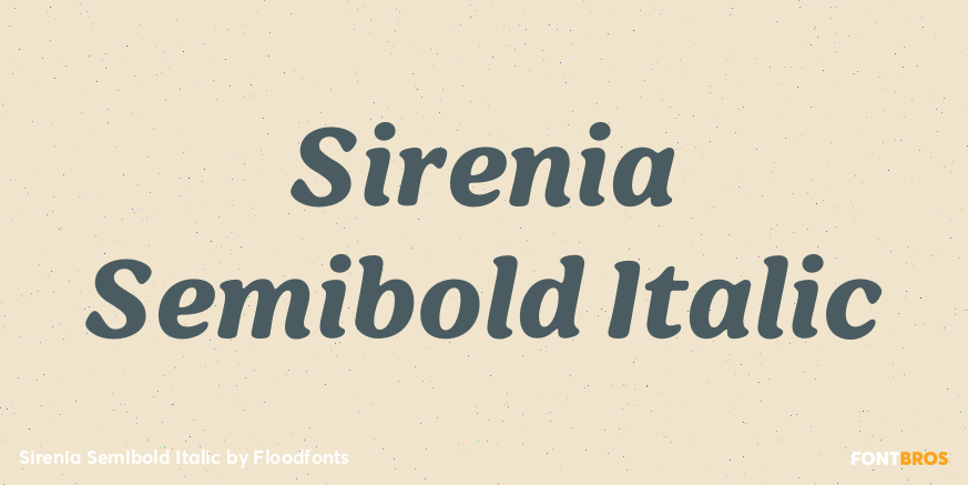 Sirenia Semibold Italic Poster