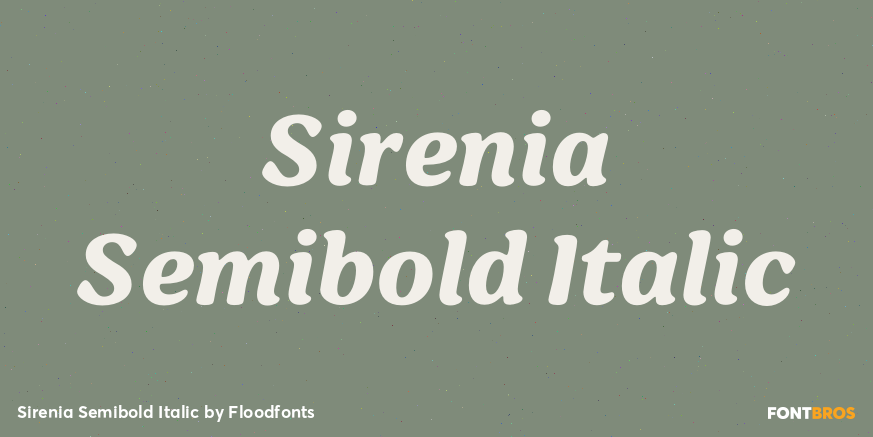 Sirenia Semibold Italic Poster