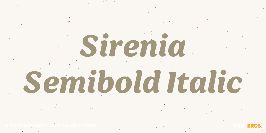 Sirenia Semibold Italic Poster
