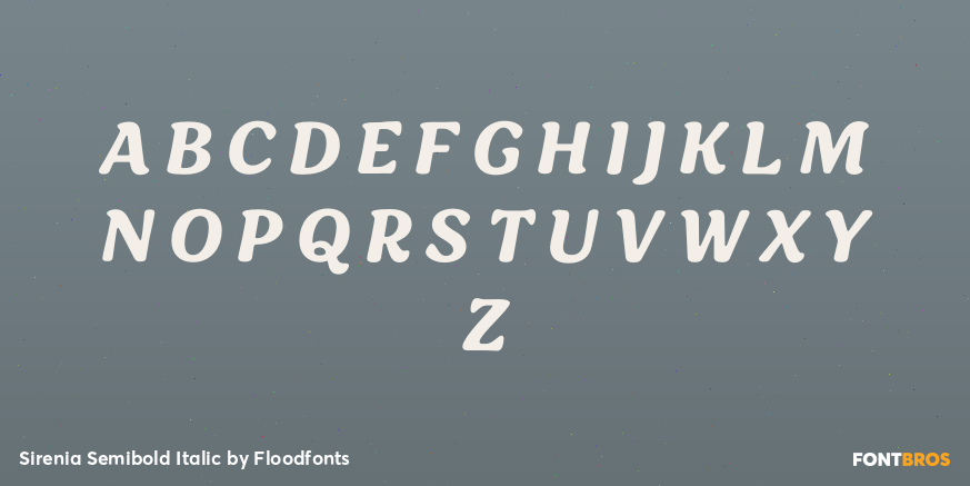 Sirenia Semibold Italic Font Poster #2