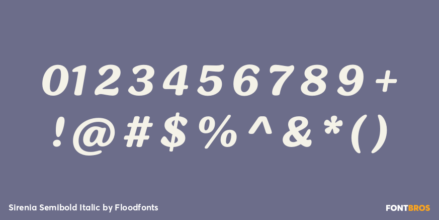 Sirenia Semibold Italic Font Poster #4