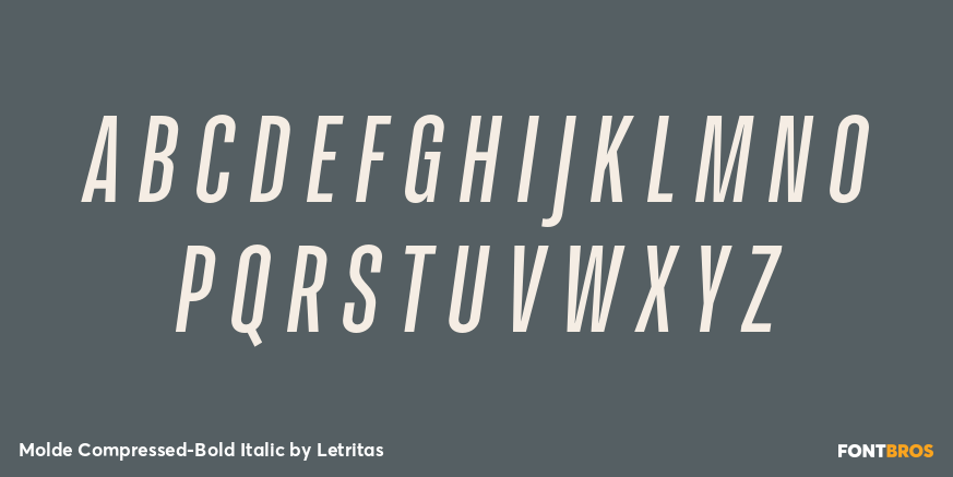 Molde Compressed-Bold Italic Font Poster #2