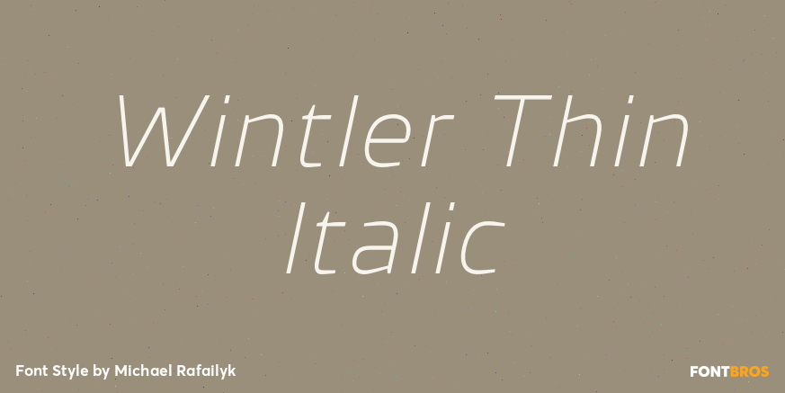 Wintler Thin Italic Poster