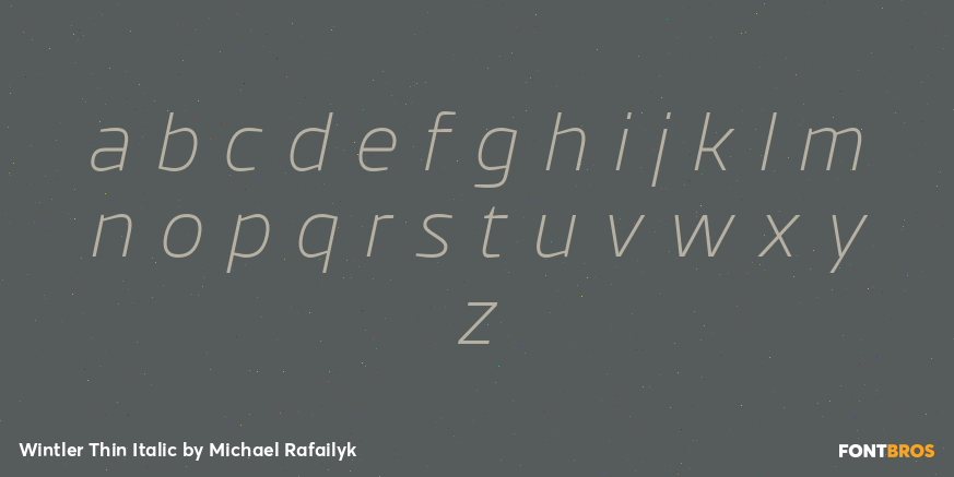Wintler Thin Italic Font Poster #1