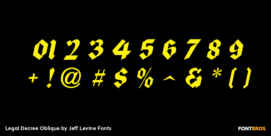 Legal Decree Oblique Font Poster #4
