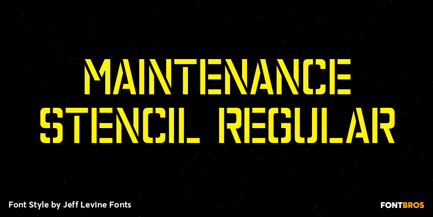 Maintenance Stencil Regular Poster