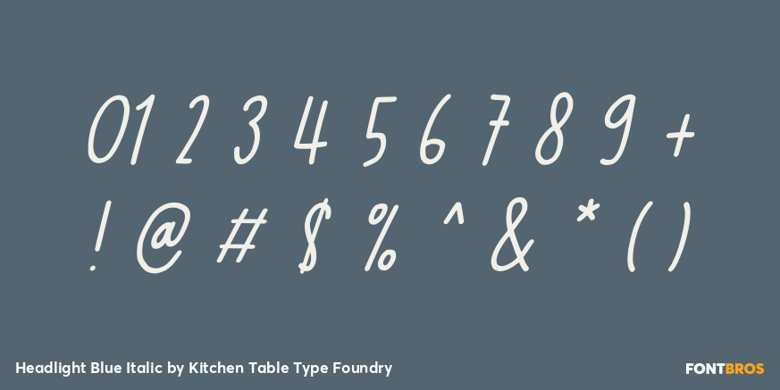 Headlight Blue Italic Font Poster #4