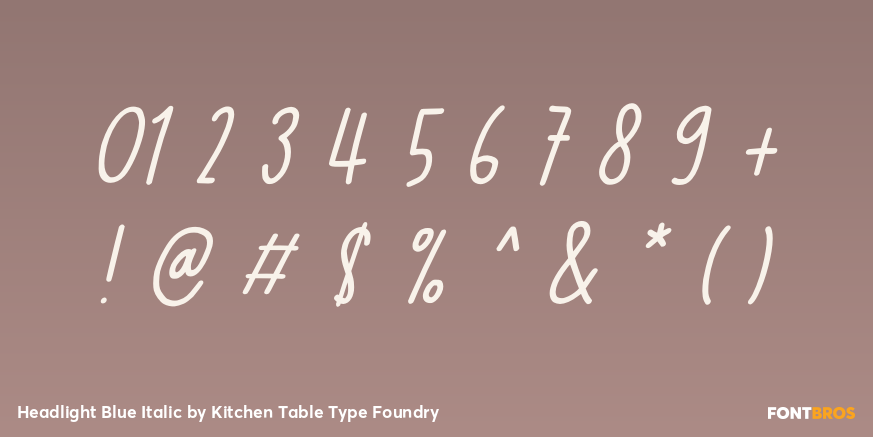 Headlight Blue Italic Font Poster #4