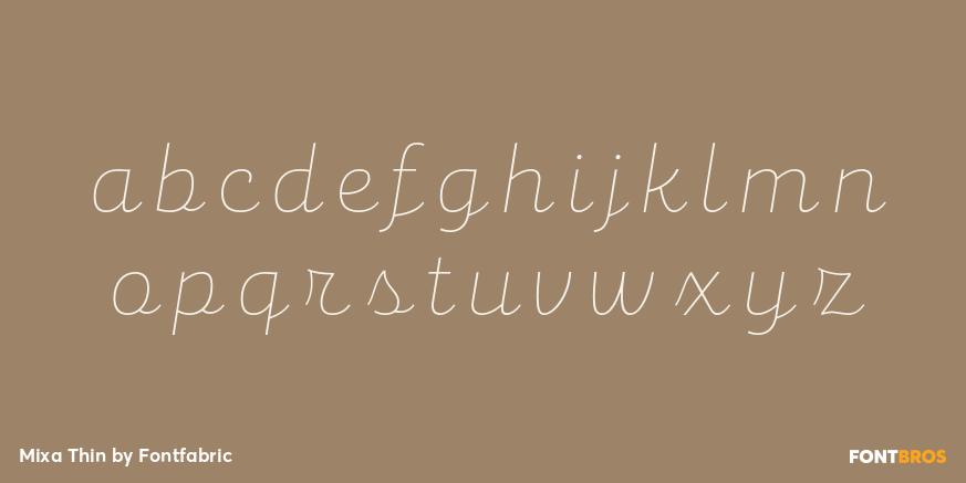 Mixa Thin Font Poster #3
