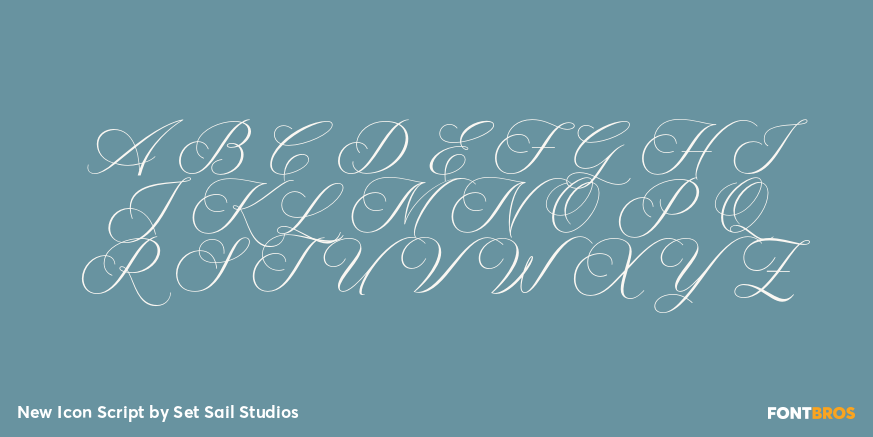 New Icon Script Font Poster #2
