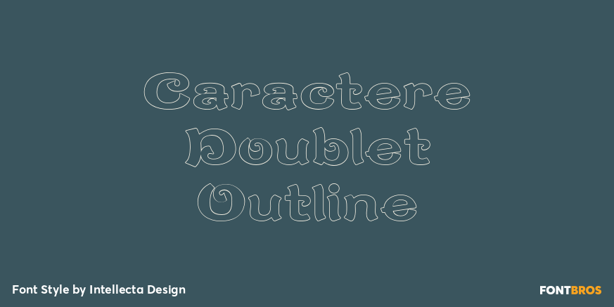 Caractere Doublet Outline Poster