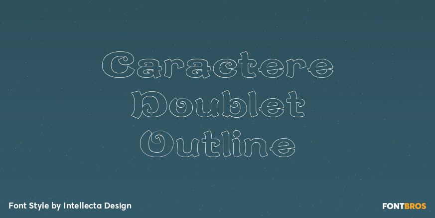 Caractere Doublet Outline Poster
