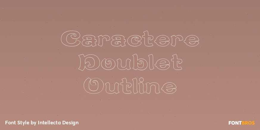 Caractere Doublet Outline Poster
