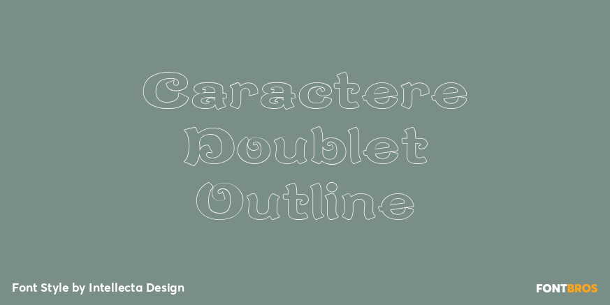 Caractere Doublet Outline Poster