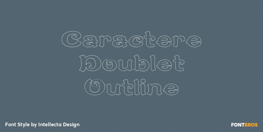 Caractere Doublet Outline Poster