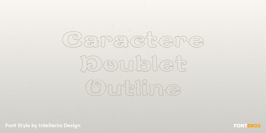 Caractere Doublet Outline Poster