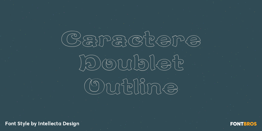 Caractere Doublet Outline Poster