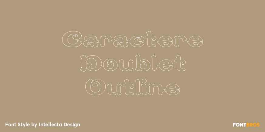Caractere Doublet Outline Poster
