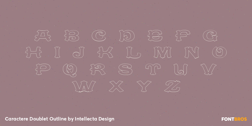 Caractere Doublet Outline Font Poster #2