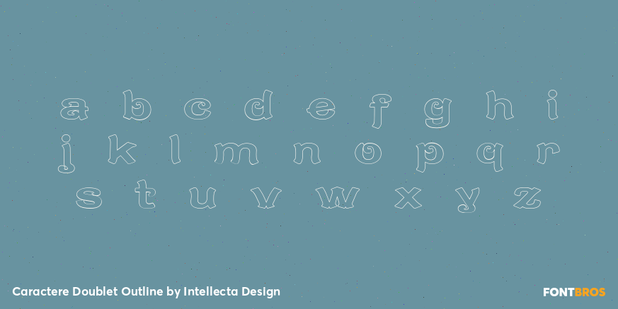 Caractere Doublet Outline Font Poster #3