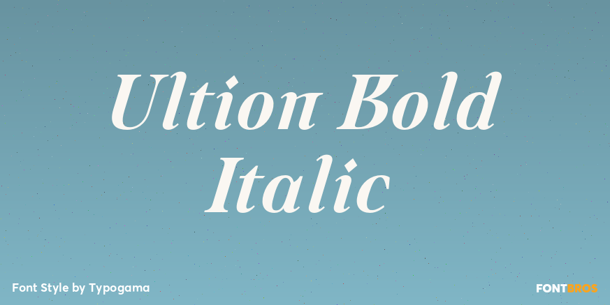 Ultion Bold Italic Poster