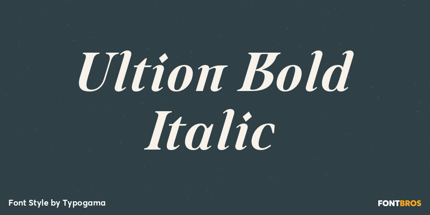Ultion Bold Italic Poster