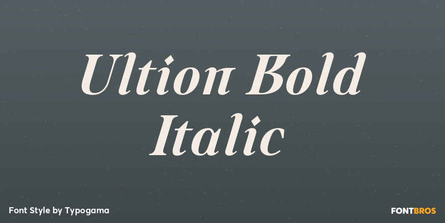 Ultion Bold Italic Poster