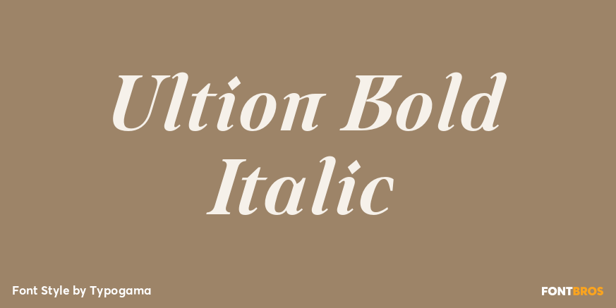 Ultion Bold Italic Poster