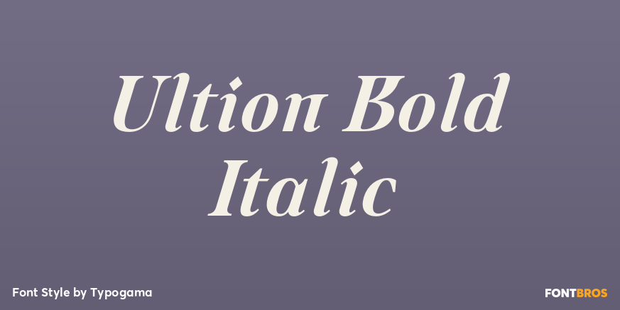 Ultion Bold Italic Poster