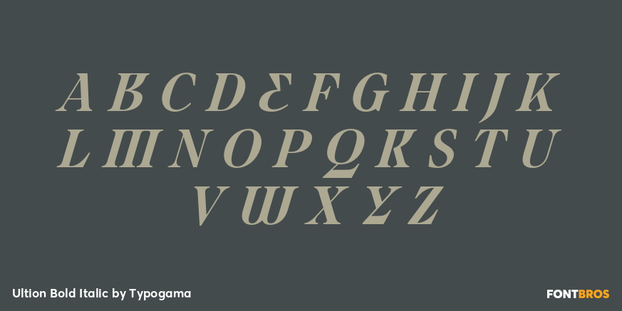 Ultion Bold Italic Font Poster #2