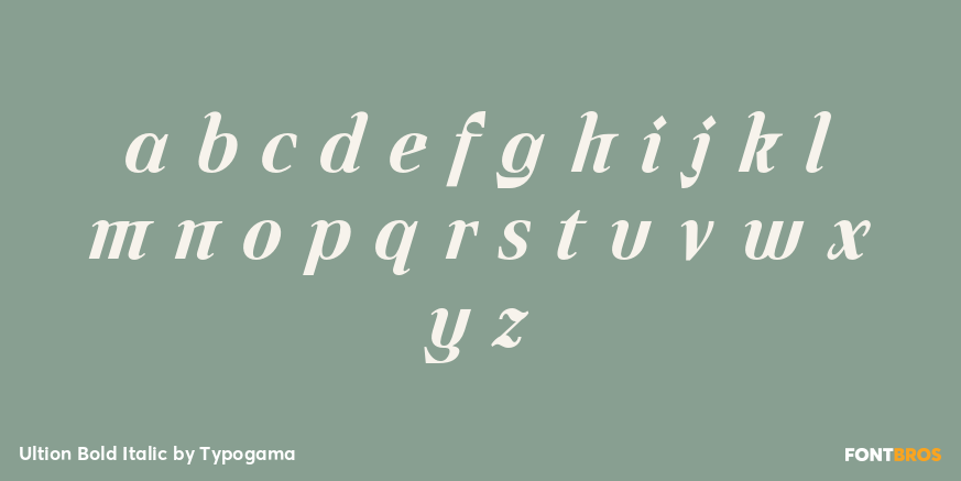 Ultion Bold Italic Font Poster #3
