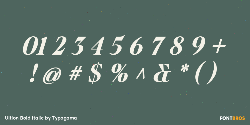 Ultion Bold Italic Font Poster #4