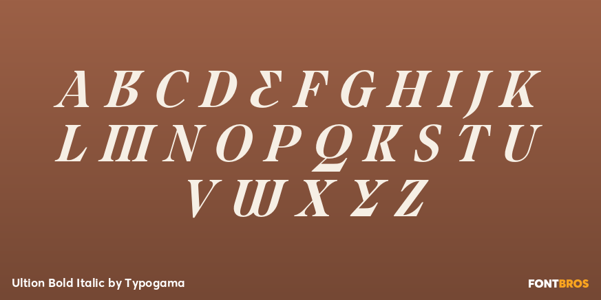 Ultion Bold Italic Font Poster #1