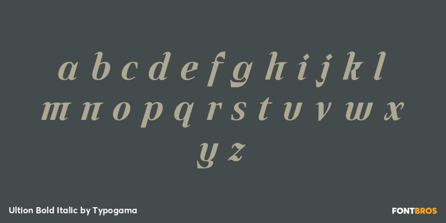 Ultion Bold Italic Font Poster #1