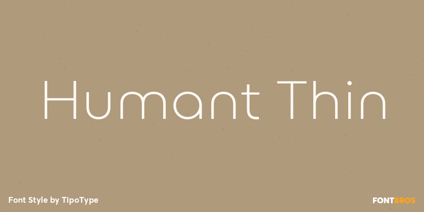 Humant Thin Font Poster #1