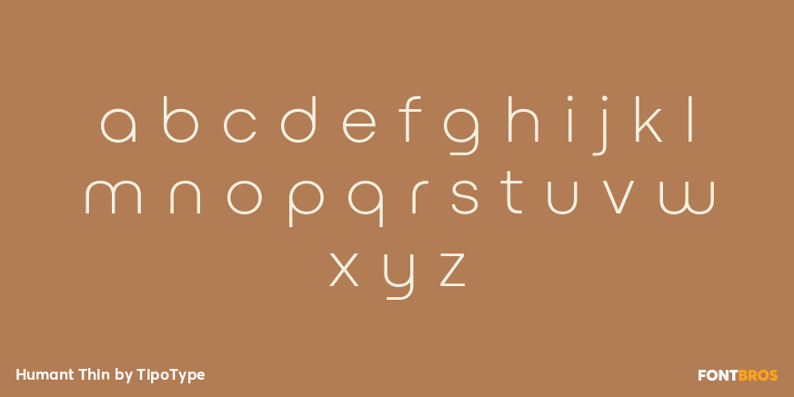 Humant Thin Font Poster #3