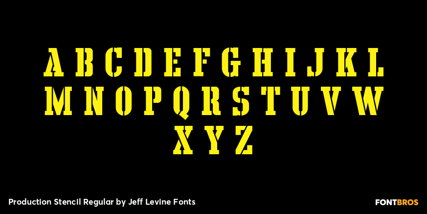 Production Stencil Regular Font Poster #3
