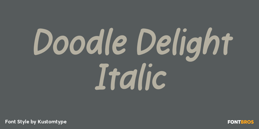 Doodle Delight Italic Poster