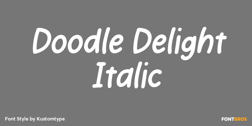 Doodle Delight Italic Poster