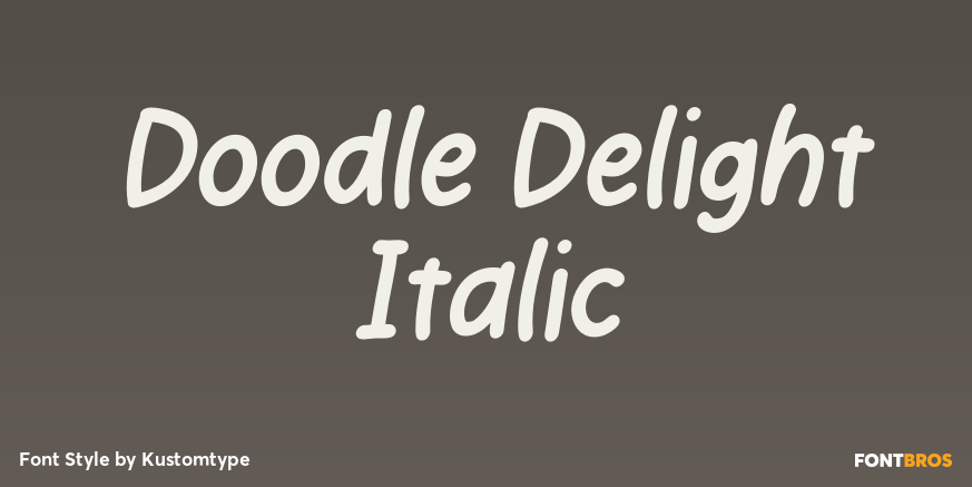Doodle Delight Italic Poster