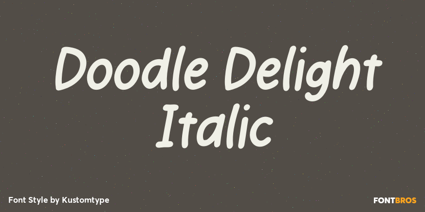 Doodle Delight Italic Poster