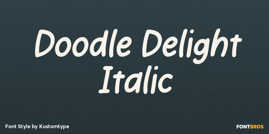 Doodle Delight Italic Poster