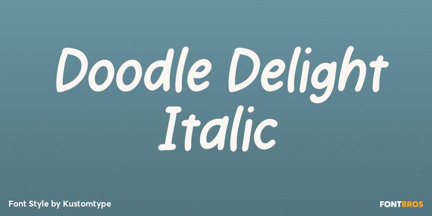 Doodle Delight Italic Poster