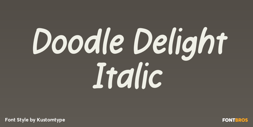 Doodle Delight Italic Poster